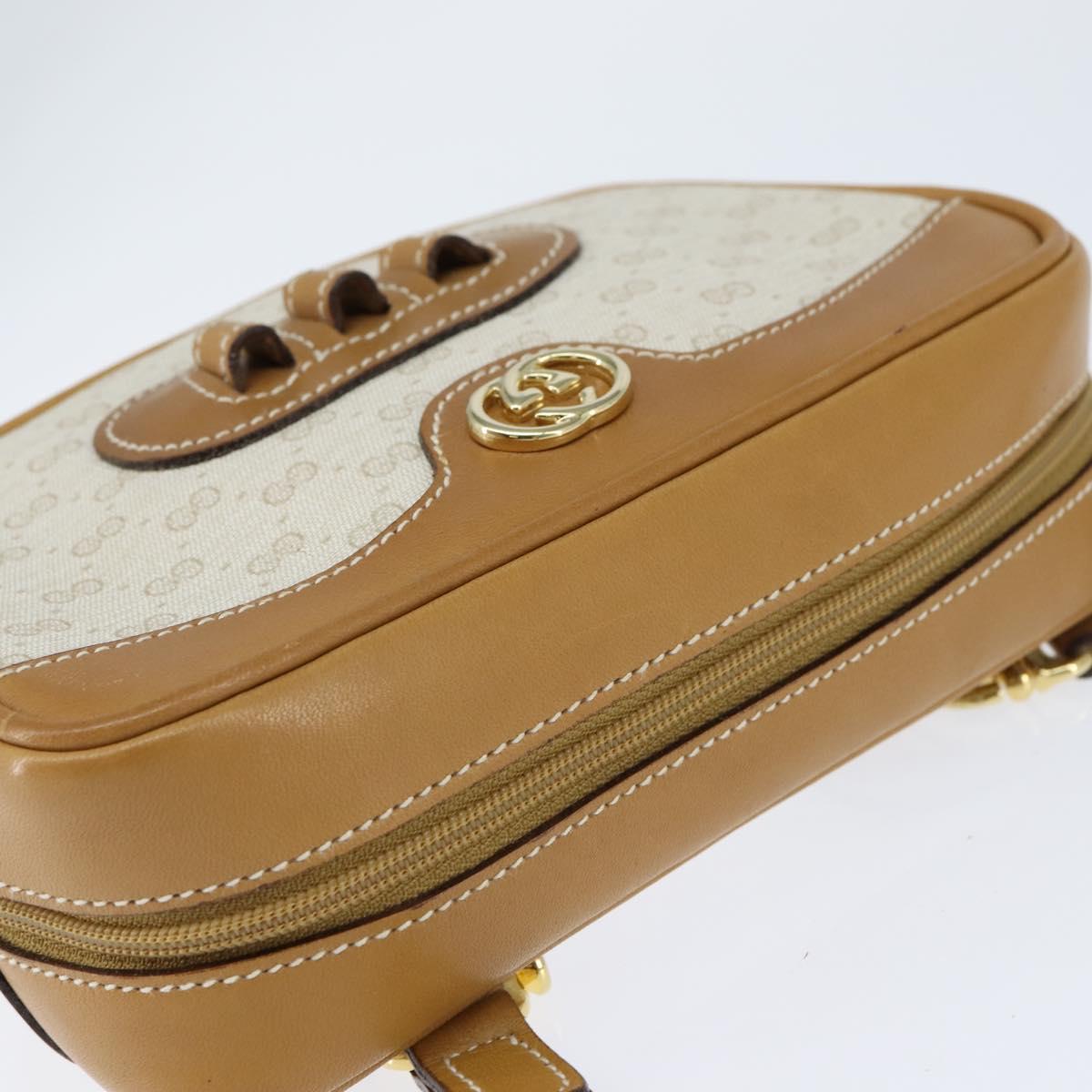 GUCCI Micro GG Supreme Shoulder Bag PVC Beige Gold 007 067 0523