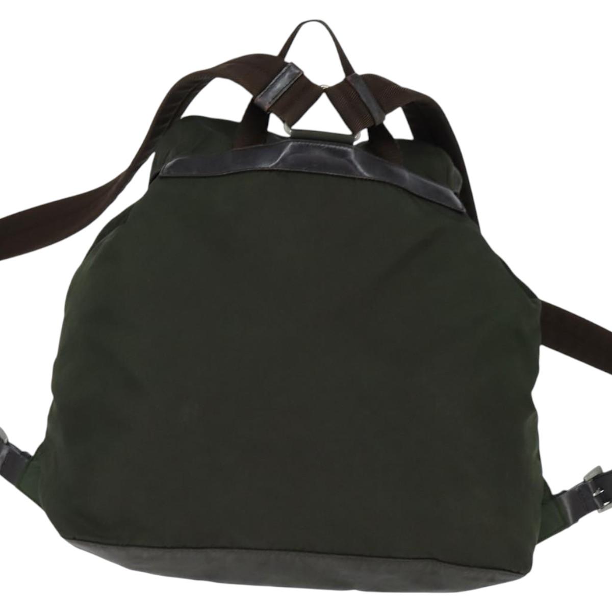 PRADA Backpack Nylon Khaki Silver Auth 140623 PRADA | Brand Street Tokyo main image 4