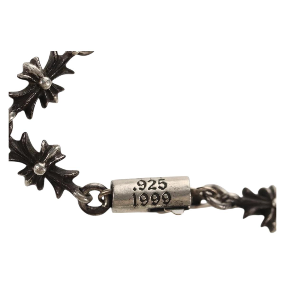 Chrome Hearts Tiny ECH Plus Bracelet Bracelet Ag925 11 Links Auth