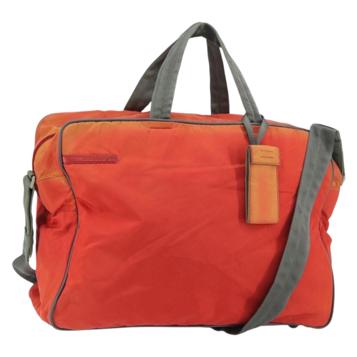 PRADA Sports Boston Bag Nylon 2way Red Silver Auth 151448 | eBay