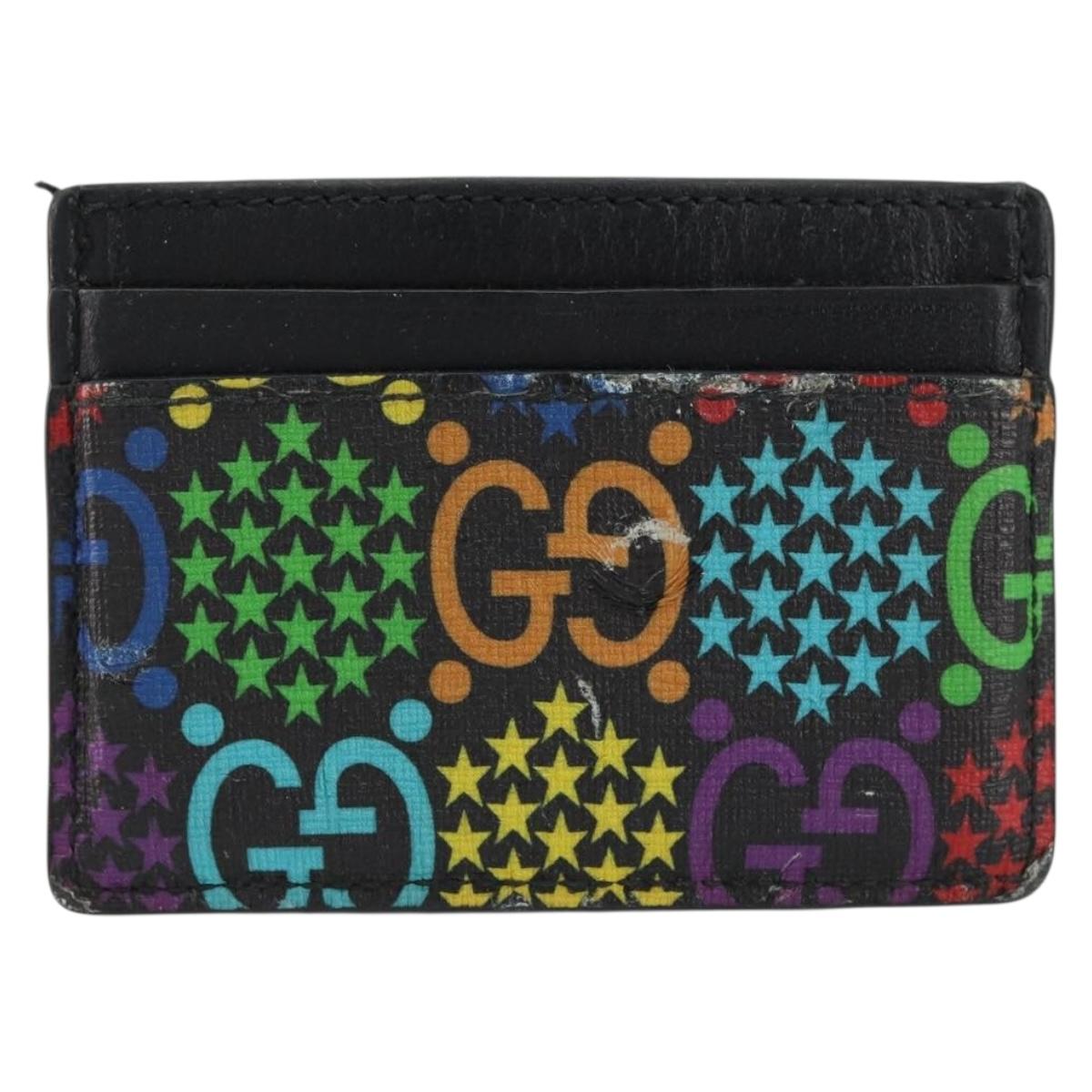 GUCCI GG Psychedelic Card Case Black 601098 Auth 152252 | eBay