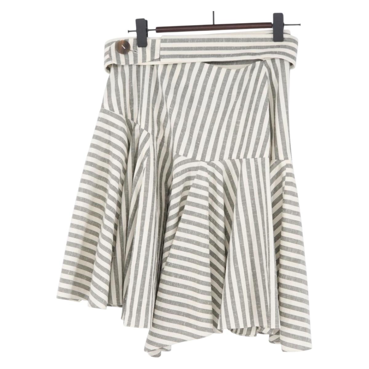 AN LOEWE Skirt Cotton Gray Auth 154092 | eBay