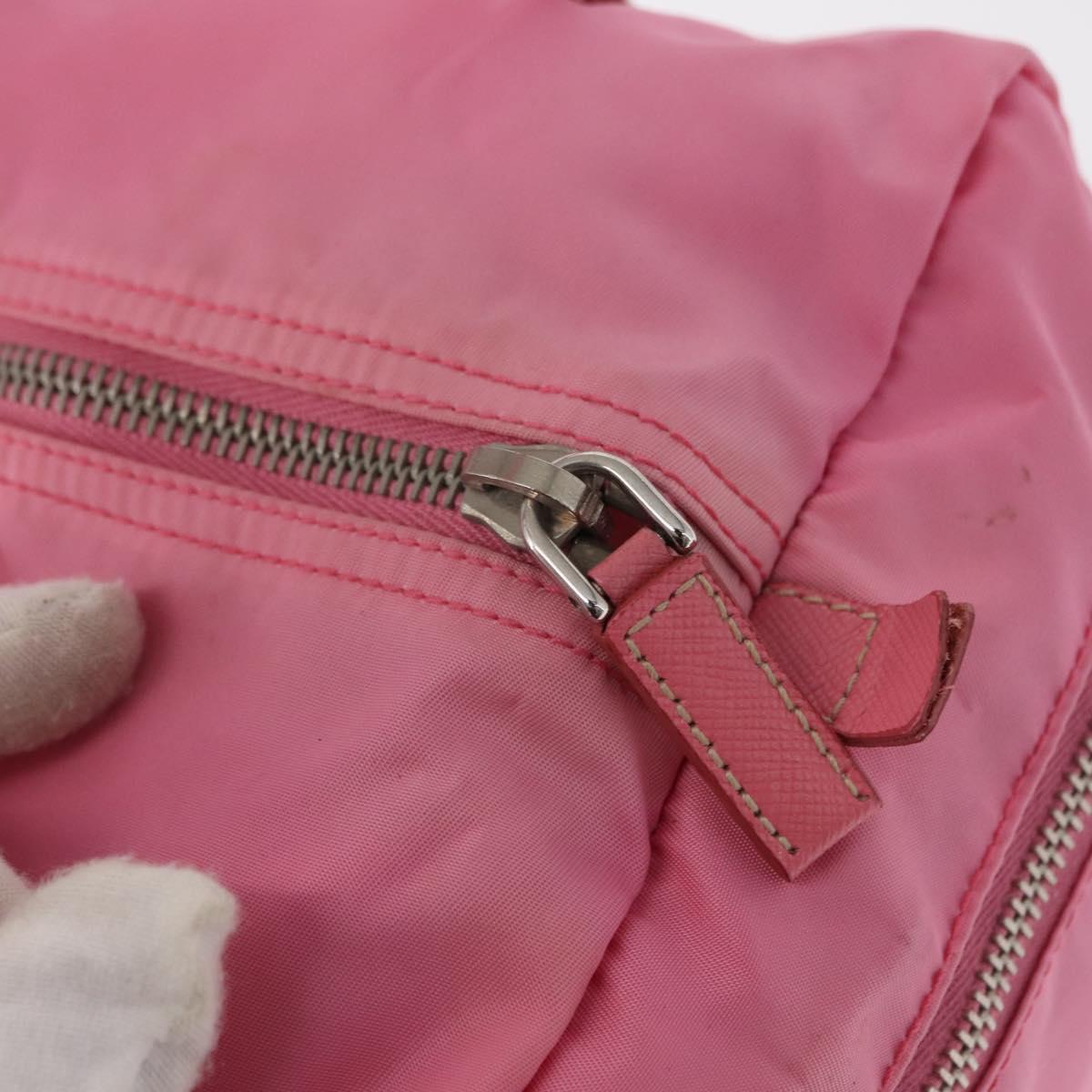 PRADA Hand Bag Nylon Pink Silver Auth 154369 | eBay