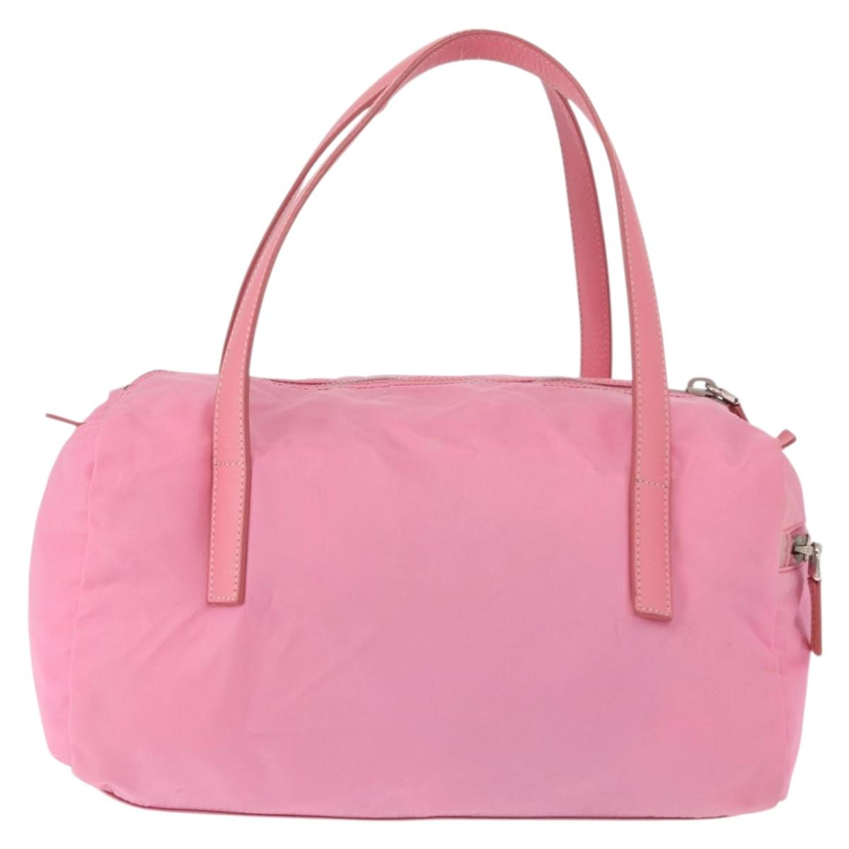 PRADA Hand Bag Nylon Pink Silver Auth 154369 | eBay
