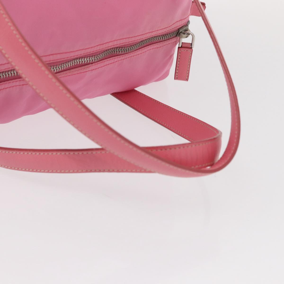 PRADA Hand Bag Nylon Pink Silver Auth 154369 | eBay