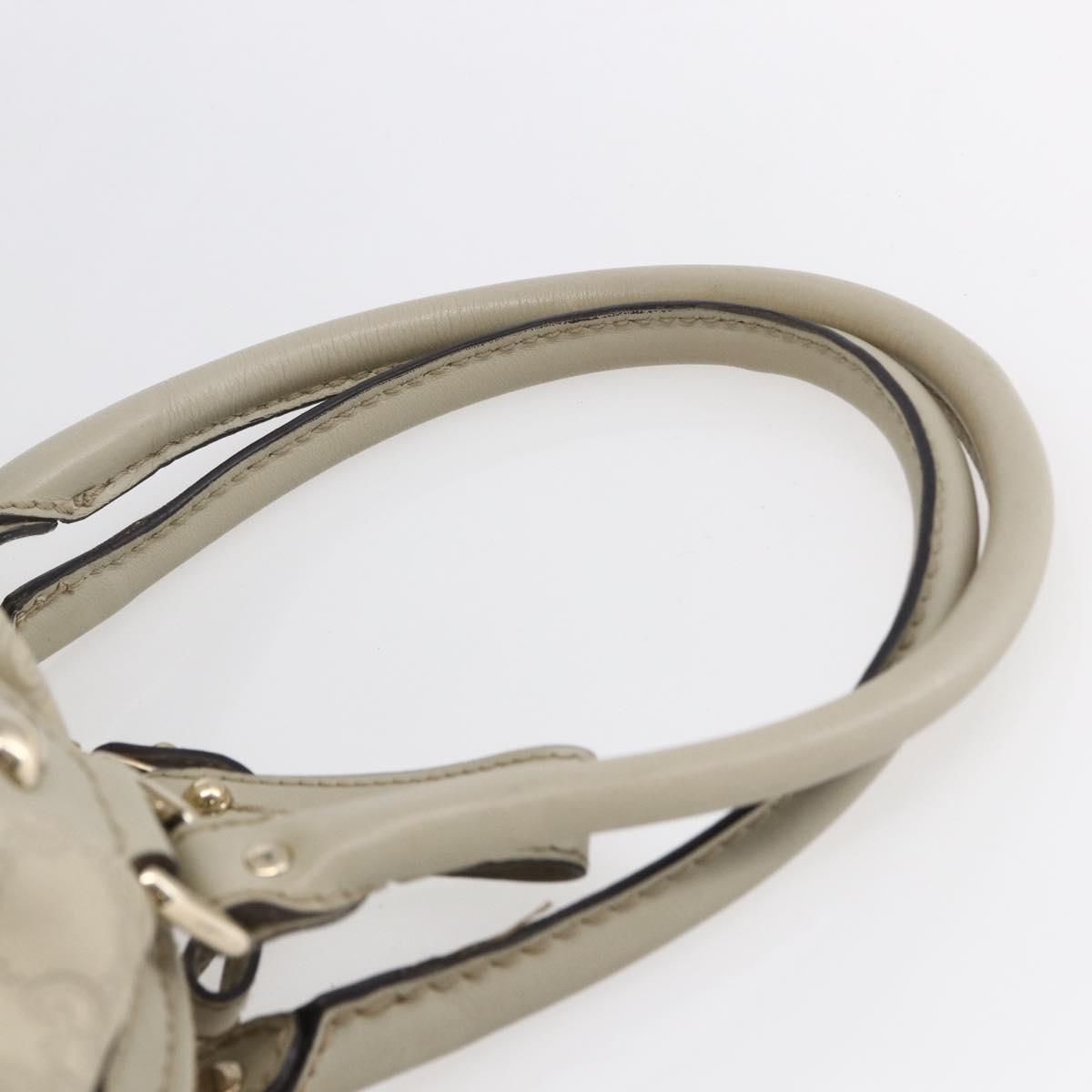 GUCCI GG Canvas Guccissima Sukey Hand Bag 2way Ivory Gold 223974