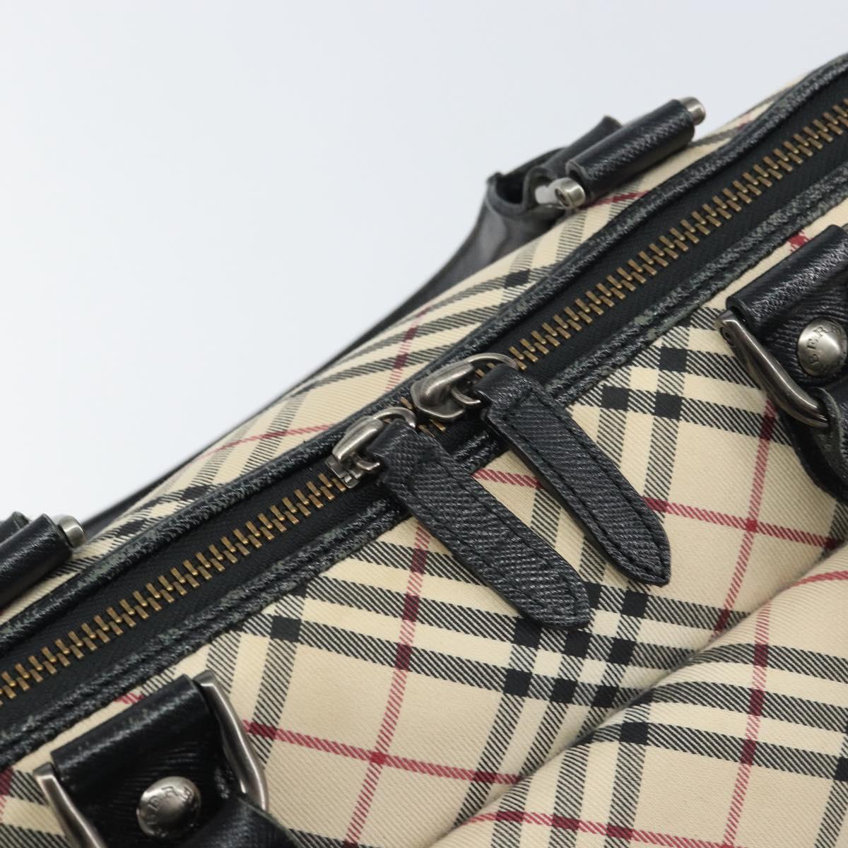 BURBERRY Nova Check Hand Bag Canvas Beige Silver Auth 156374 | eBay