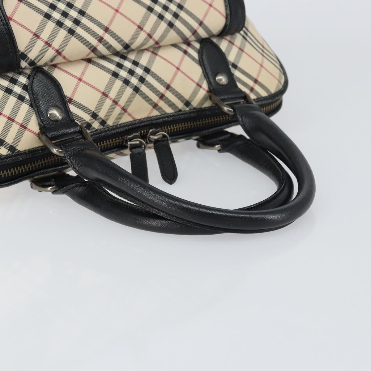 BURBERRY Nova Check Hand Bag Canvas Beige Silver Auth 156374 | eBay