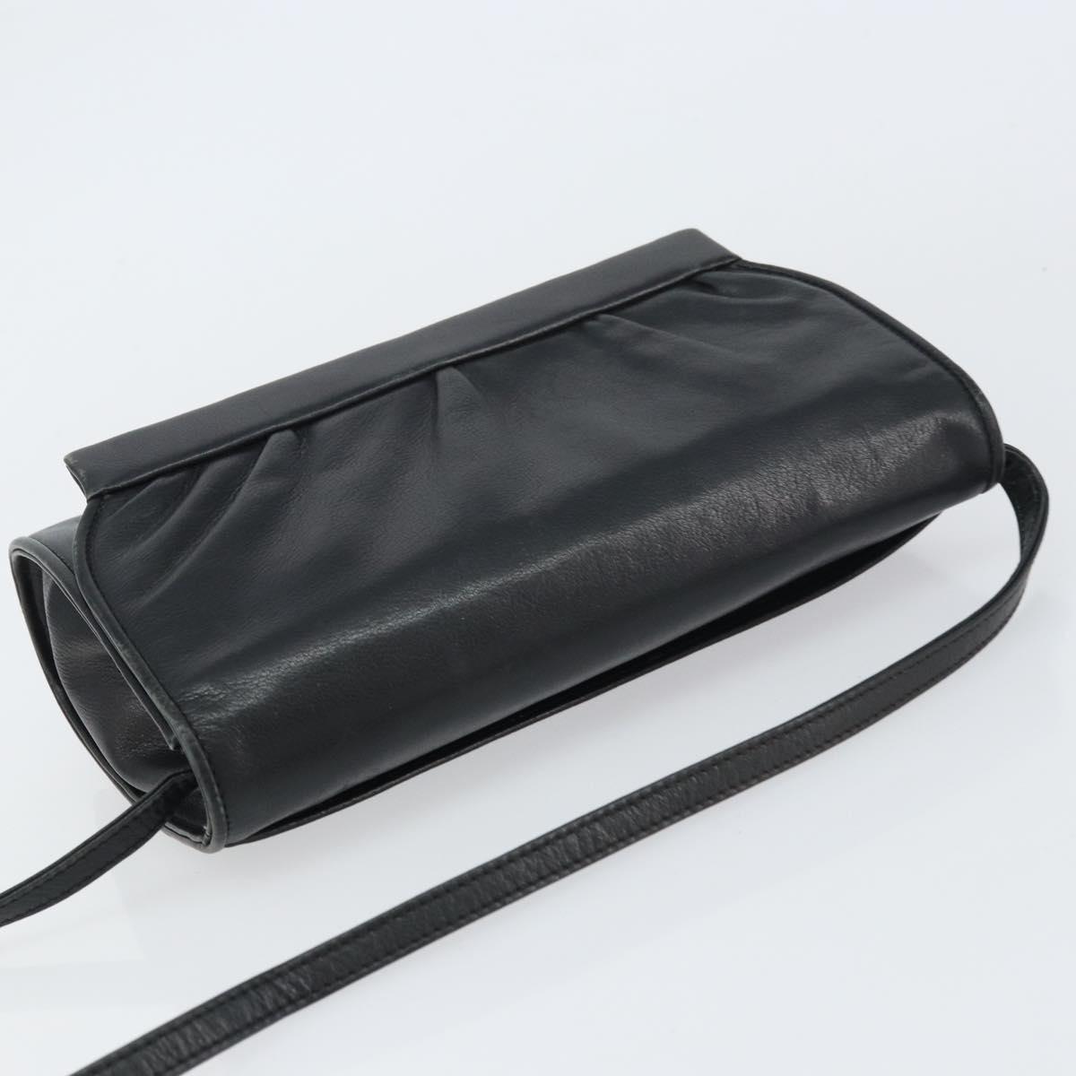 のの  GUCCI Shoulder Bag Leather Black Gold 004 25 0240 Auth 156804 | eBay