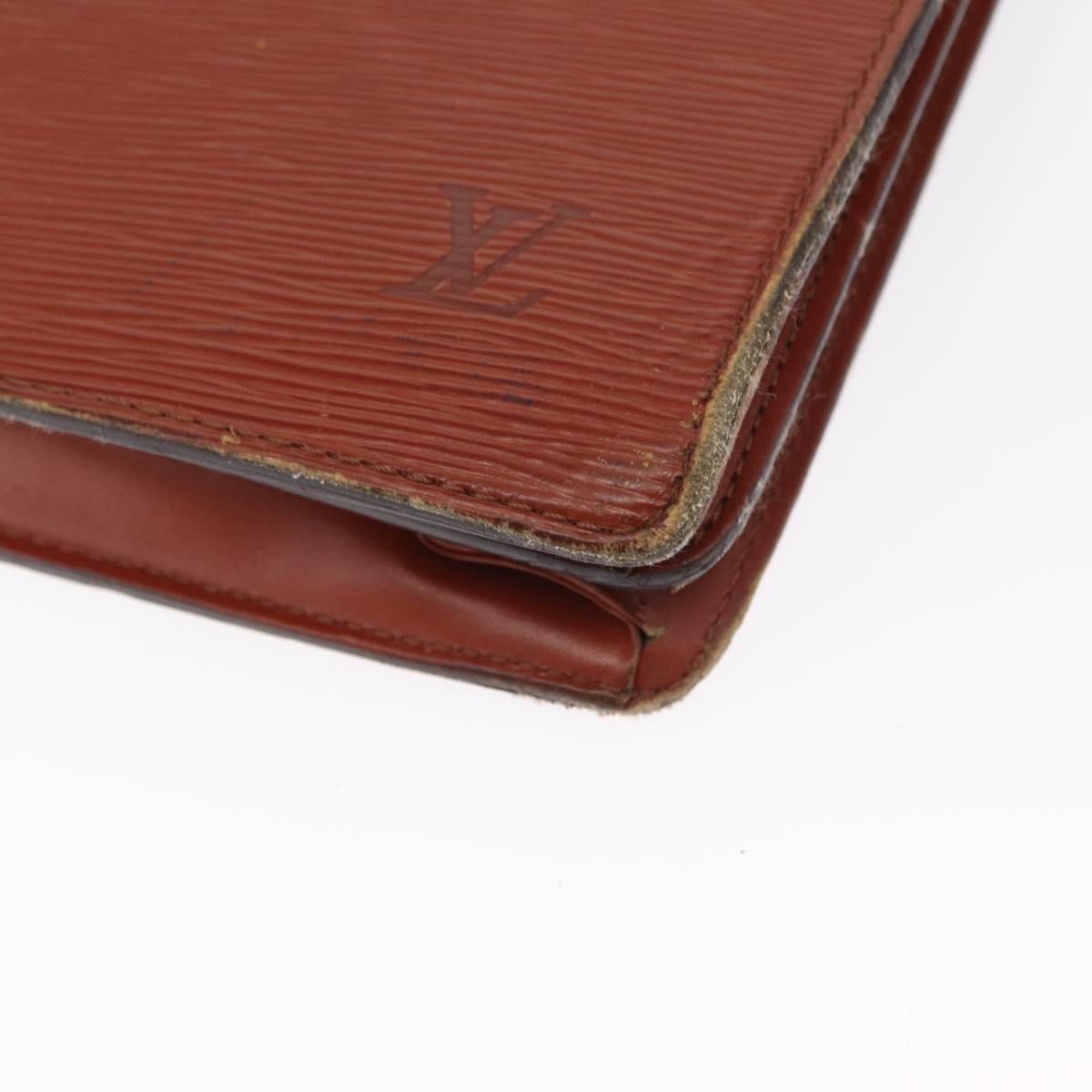 。 LOUIS VUITTON Epi Serviette Conseiller Briefcase Brown M54423 LV