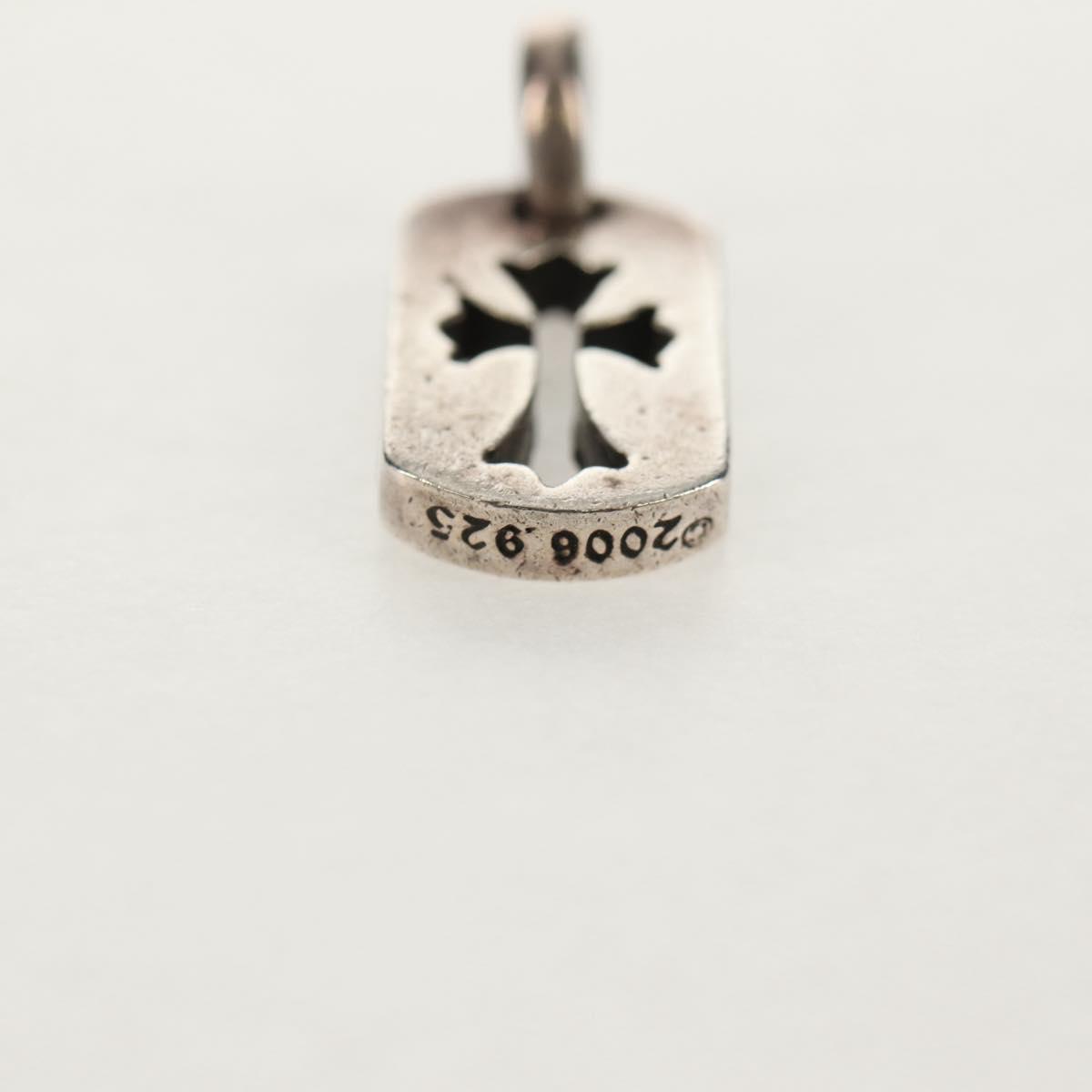 Chrome Hearts Tiny Cutout Cross Dog Tag Pendant top Ag925 Silver