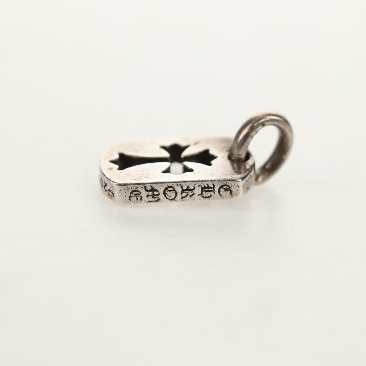 Chrome Hearts Tiny Cutout Cross Dog Tag Pendant top Ag925 Silver
