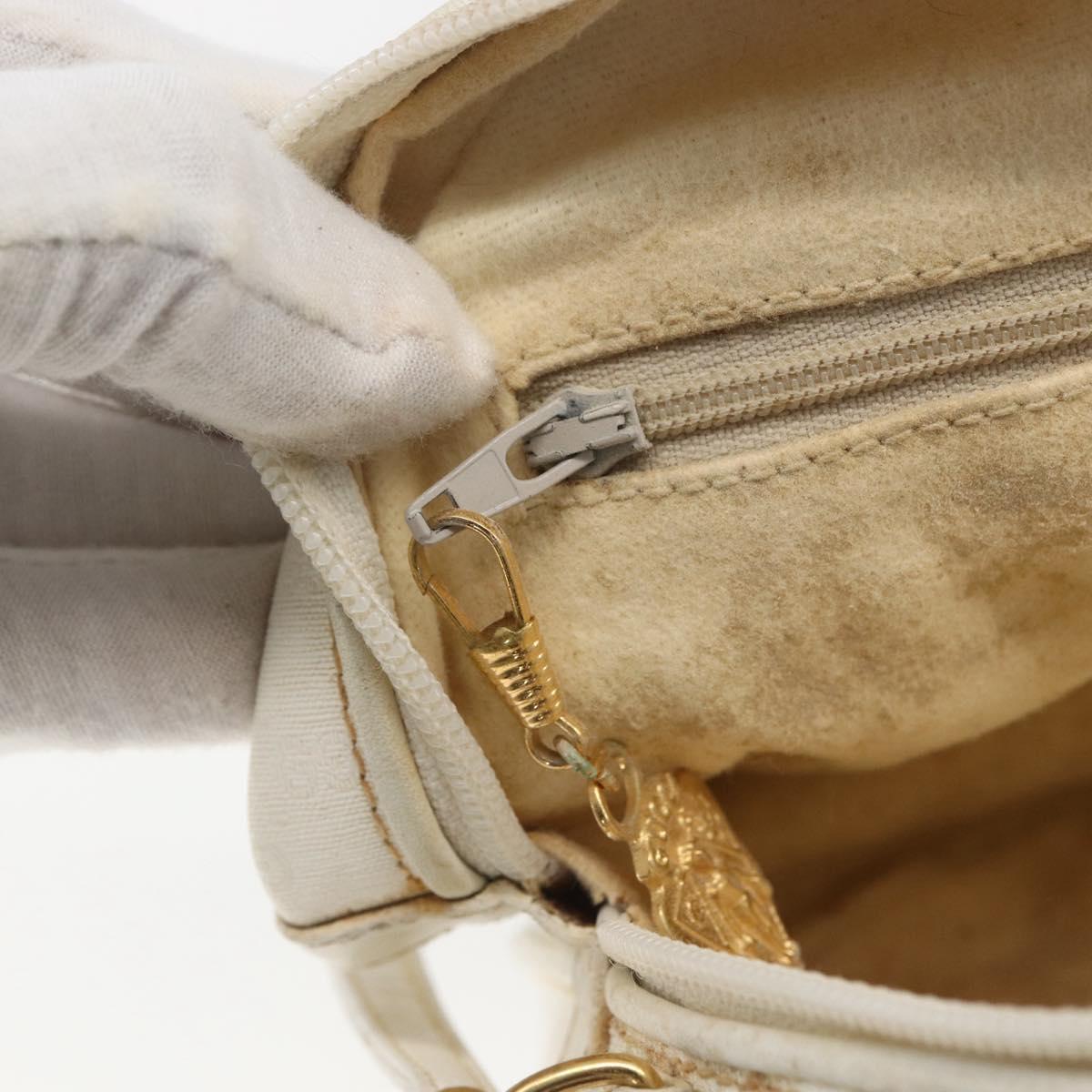 GUCCI Micro GG Supreme Shoulder Bag Leather White Gold 007 115