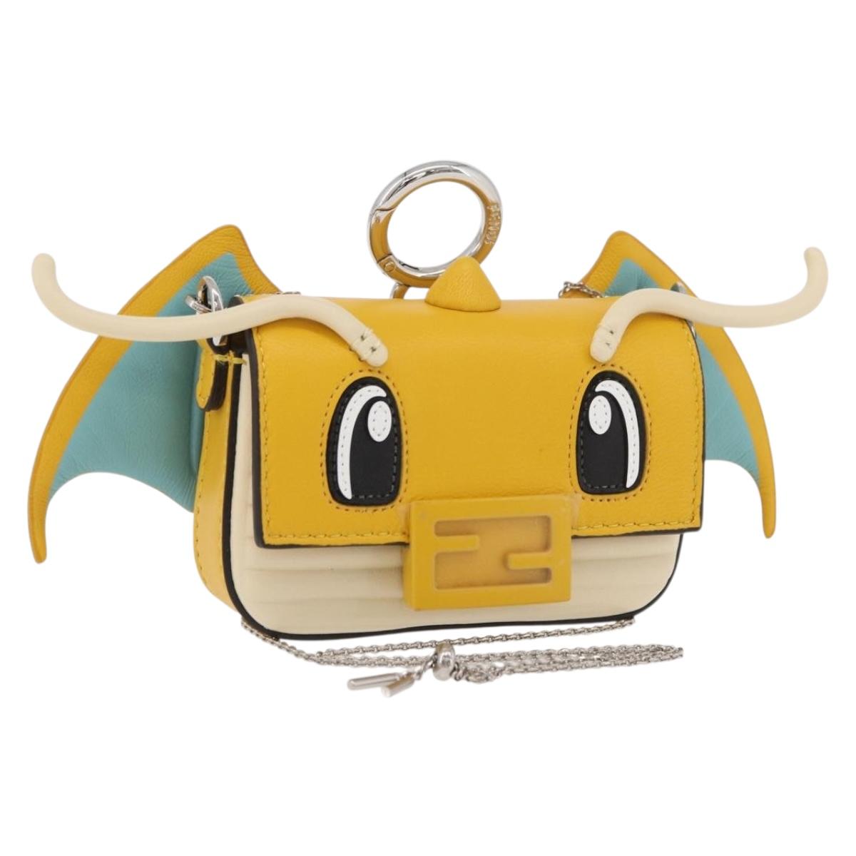 FENDI Nappa Dragonite FRGMT x POKÉMON Mini Mamma Baguette Bag Auth