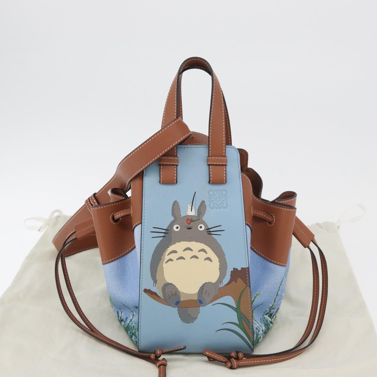 LOEWE × Studio Ghibli My Neighbor Totoro Hammock Bag Canvas Blue 
