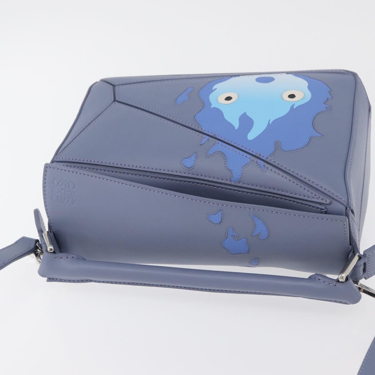 LOEWE × Ghibli Howl's Moving Castle Puzzle Bag Calcifer 2way Blue