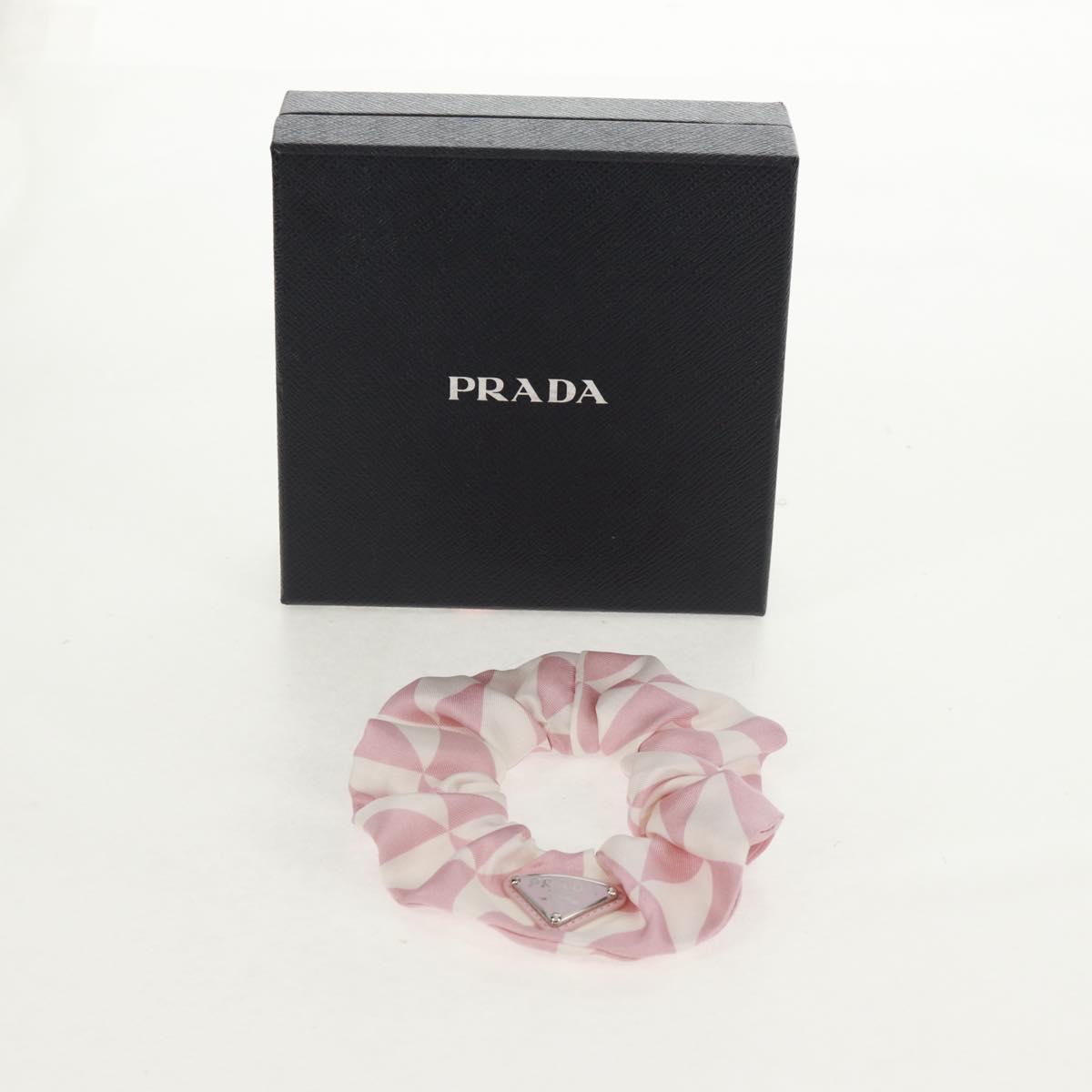 PRADA Shush Hair Tie Silk Pink Auth 159612M | eBay