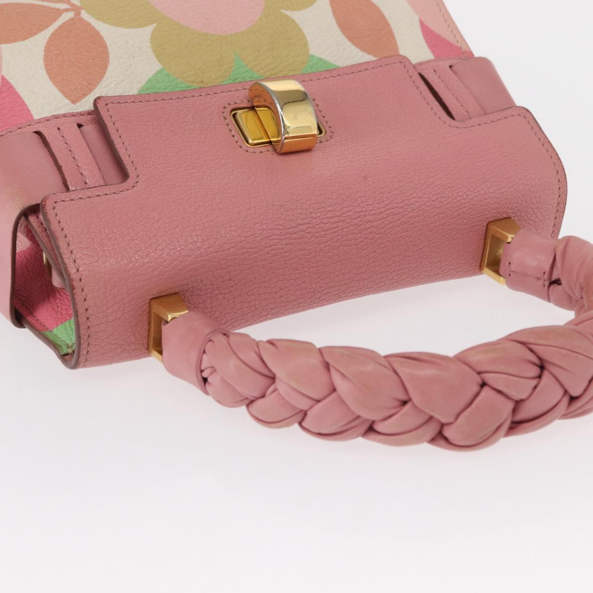 Miu Miu Hand Bag Leather Pink Gold Auth 159745 | eBay