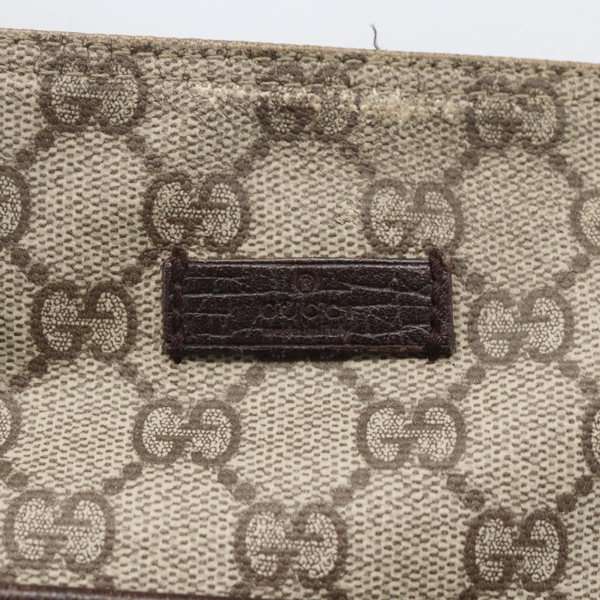 GUCCI GGスプリーム ショルダーバッグ 141626 GUCCI GG Supreme Shoulder Bag PVC Beige Silver 141626 Auth 160022