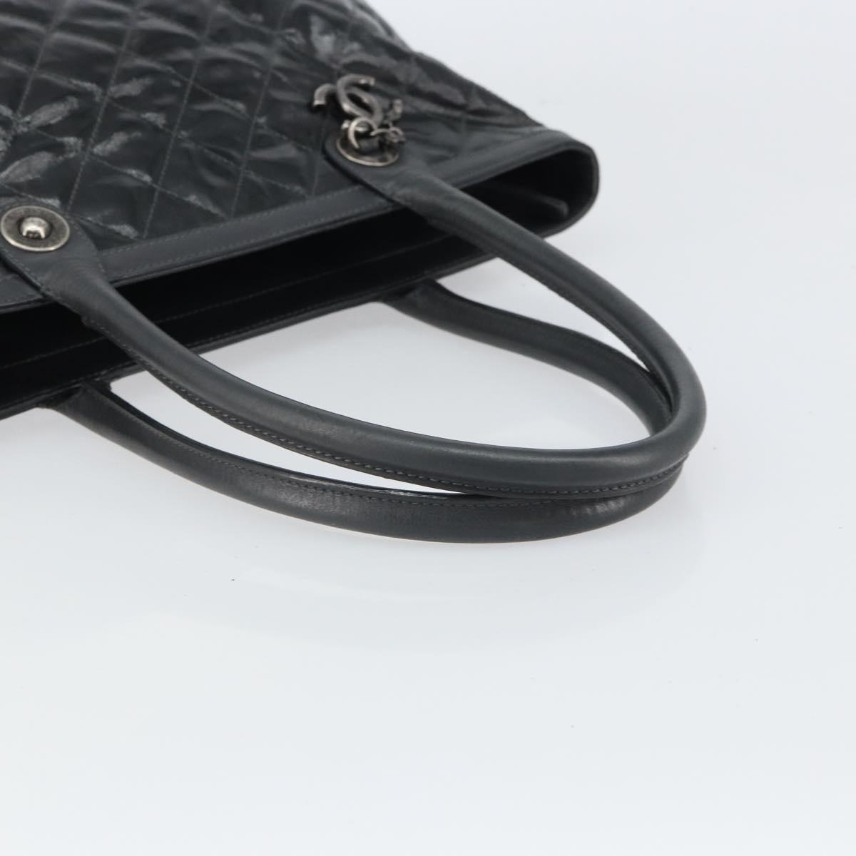 CHANEL Matelasse Tote Bag PVC Canvas Black CC Auth 161119 | eBay