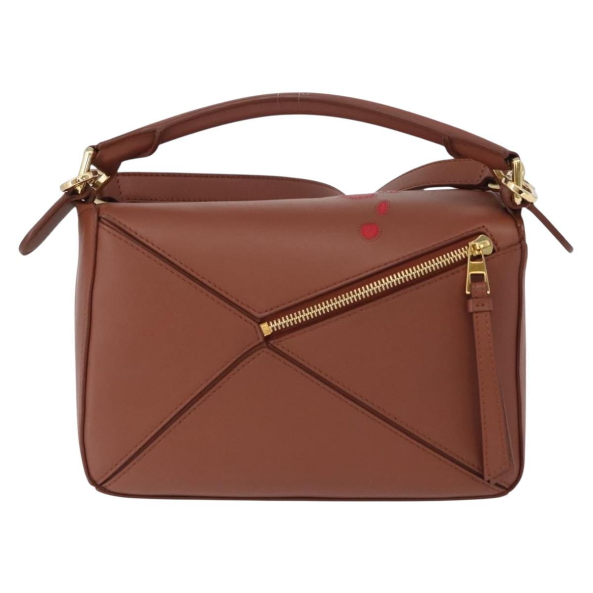 アルチビオ セルフバック LOEWE Studio Ghibli Calcifer Mini Puzzle Bag Leather 2way Brown