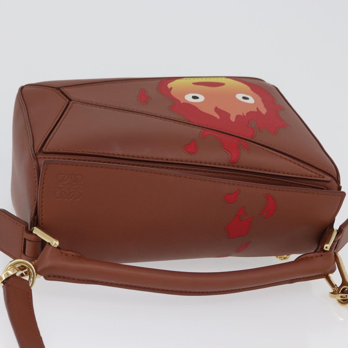 LOEWE Studio Ghibli Calcifer Mini Puzzle Bag Leather 2way Brown
