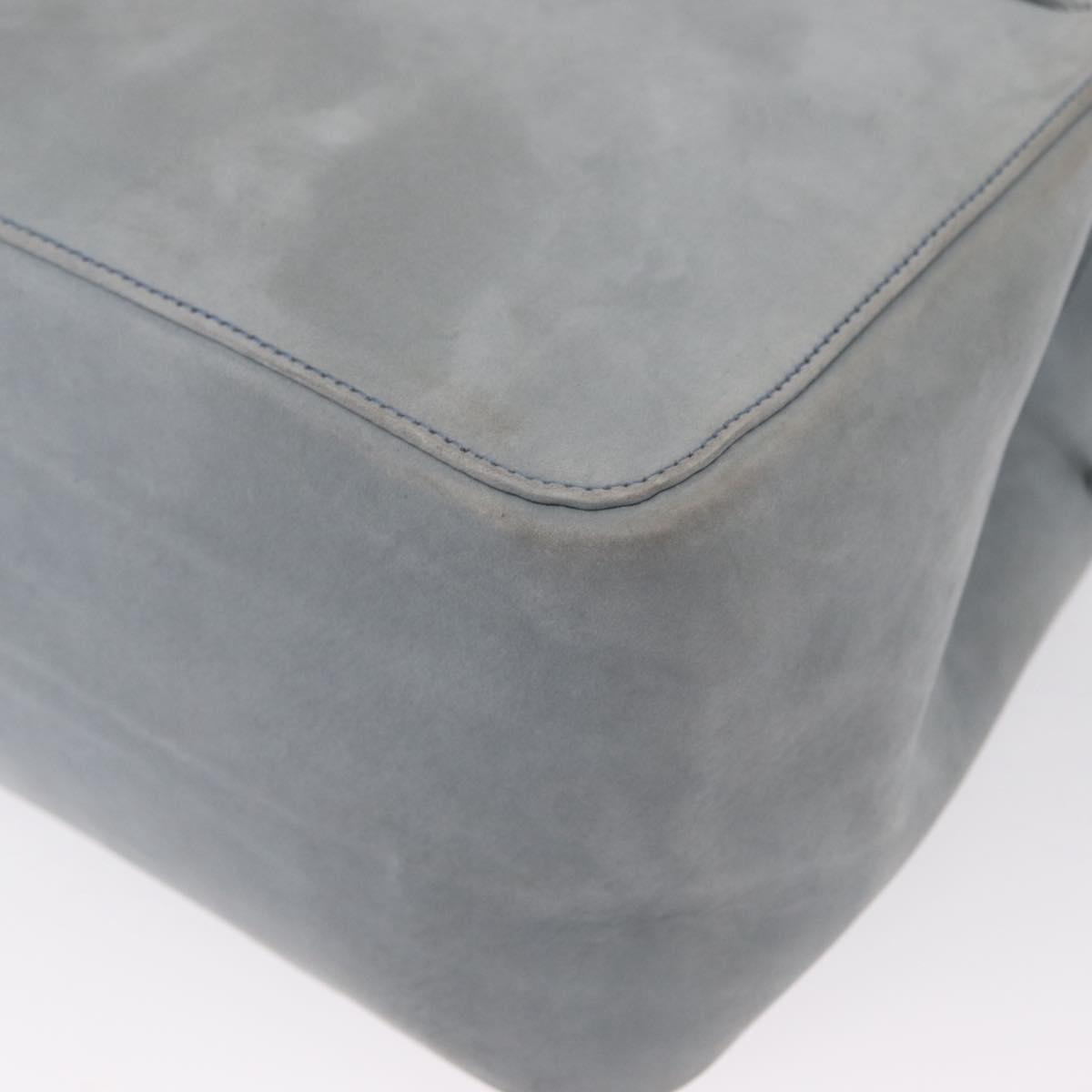 Salvatore Ferragamo Tote Bag Suede Blue Silver Auth 162145 | eBay