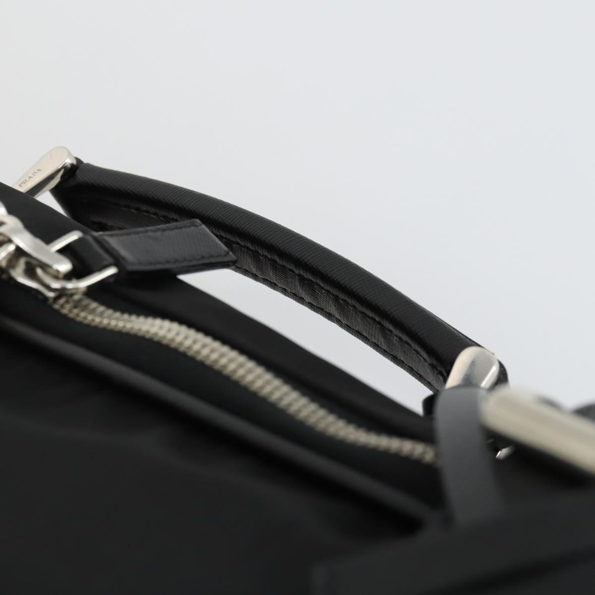 PRADA Suitcase Nylon Black Silver Auth 162425 | eBay