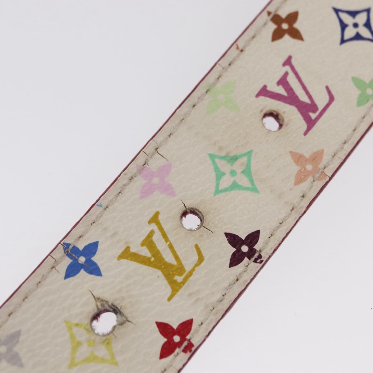 Share LOUIS VUITTON Multicolor Ceinture Carre LV Cut Belt White LV Auth 166023 LOUIS VUITTON Multicolor Ceinture Carre LV Cut Belt White LV  main image 4