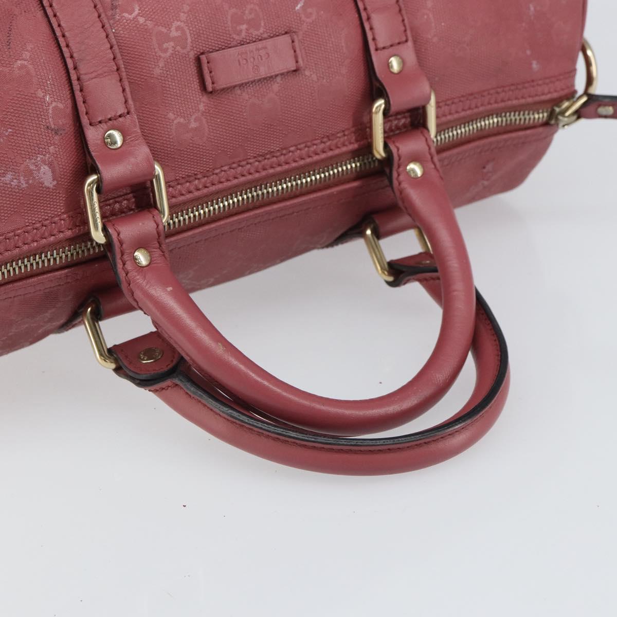GUCCI GG Implementation Boston Bag PVC Gold Pink 193603 Auth