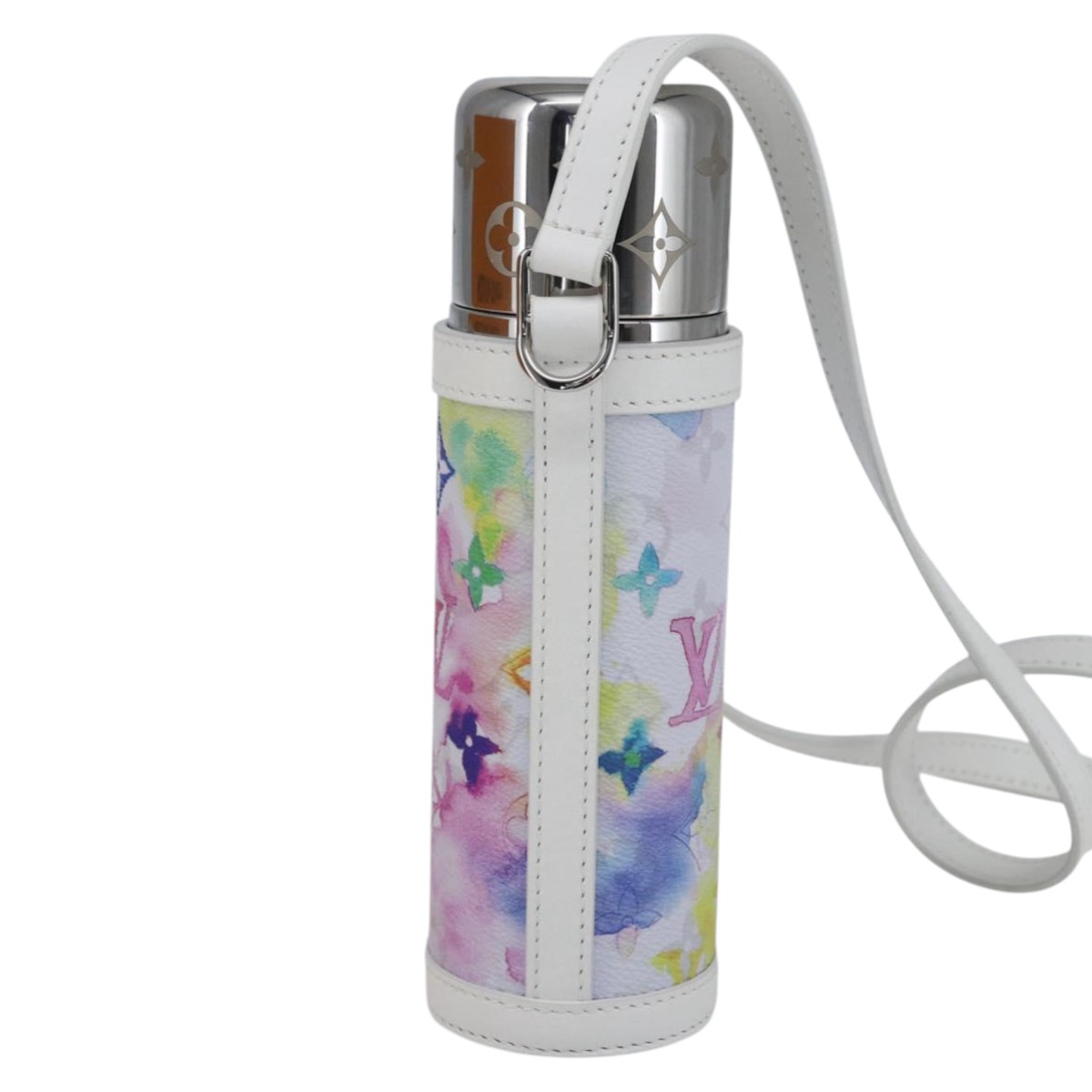 LOUIS VUITTON Monogram Watercolor Flask Holder Water White GI0625