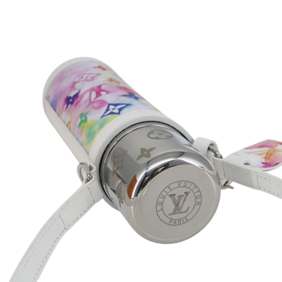LOUIS VUITTON Monogram Watercolor Flask Holder Water White GI0625