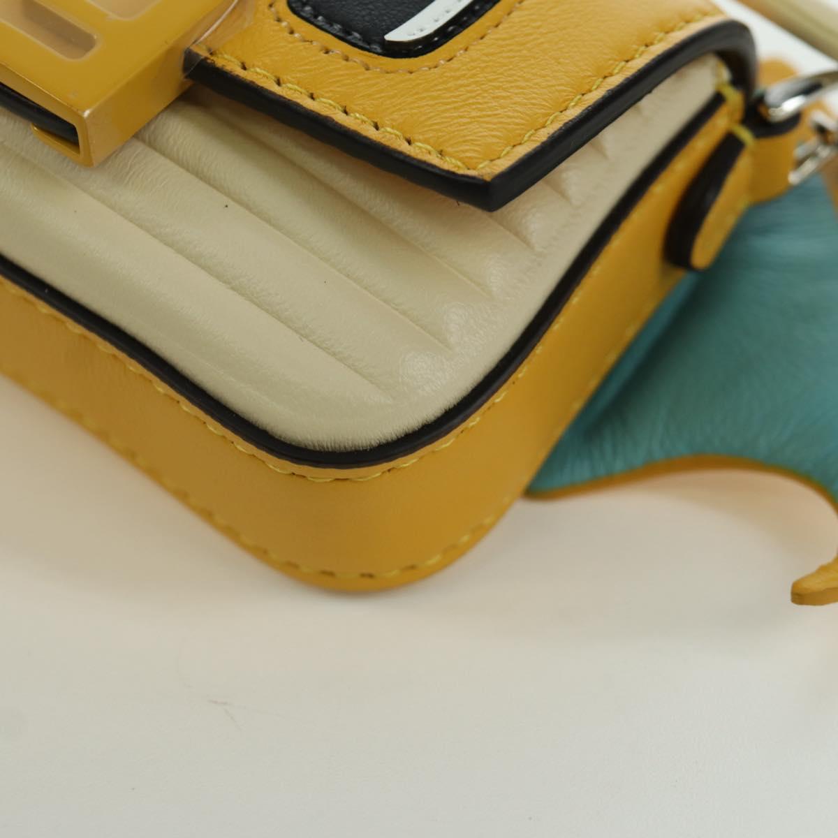 FENDI x FRGMT x POKÉMON Nano Bucket Dragon Bag Leather Yellow Auth