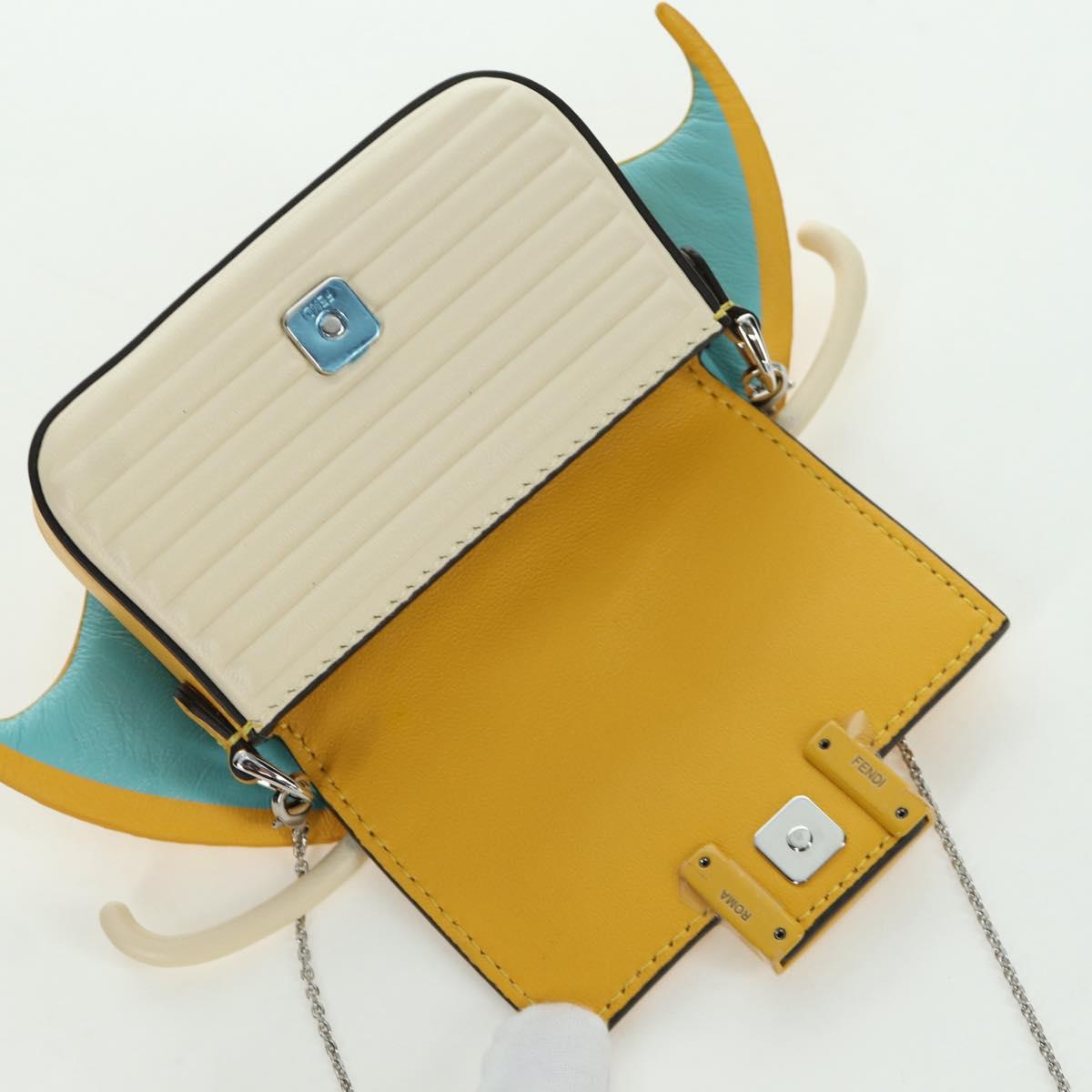Fendi バック FENDI x FRGMT x POKÉMON Nano Bucket Dragon Bag Leather Yellow Auth