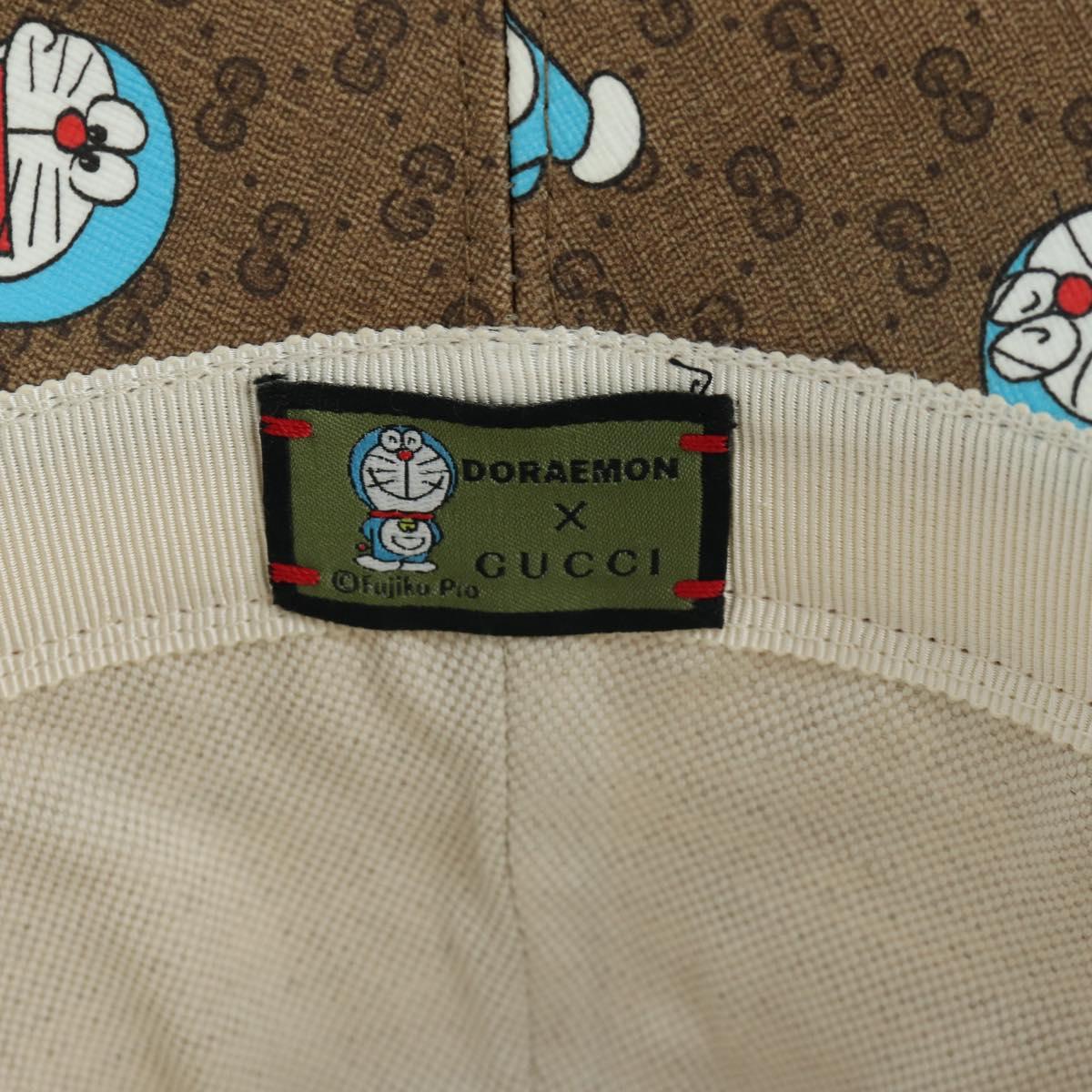 GUCCI x Doraemon Micro GG Supreme Doraemon Bucket Hat Brown Auth
