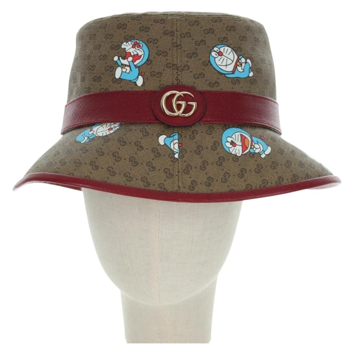 ドラえもん バケットハット GUCCI　グッチ×ドラえもん　GGロゴ GUCCI x Doraemon Micro GG Supreme Doraemon Bucket Hat Brown Auth