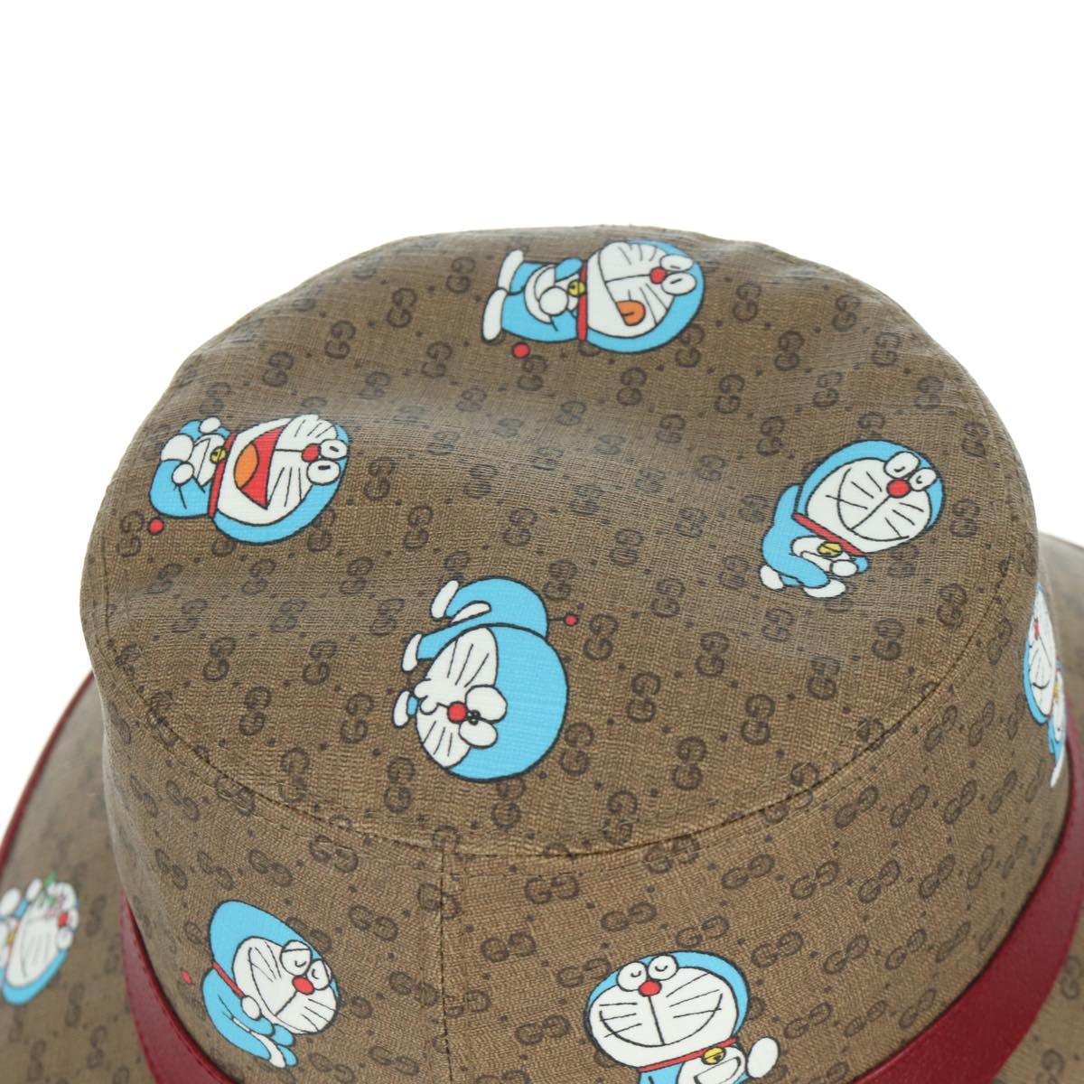 GUCCI x Doraemon Micro GG Supreme Doraemon Bucket Hat Brown Auth