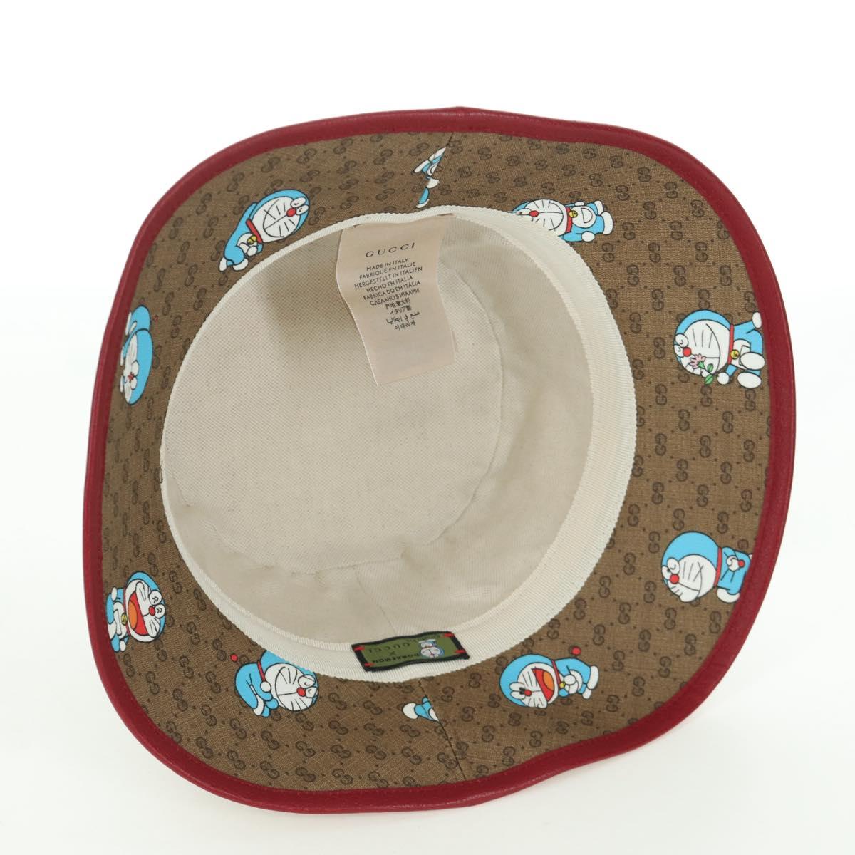 GUCCI x Doraemon Micro GG Supreme Doraemon Bucket Hat Brown Auth