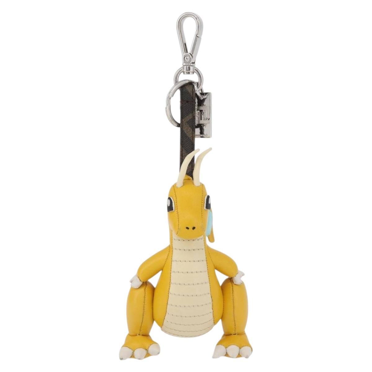 FENDI FENDI x FRGMT x POKÉMON Pokémon Charm Leather Yellow Auth