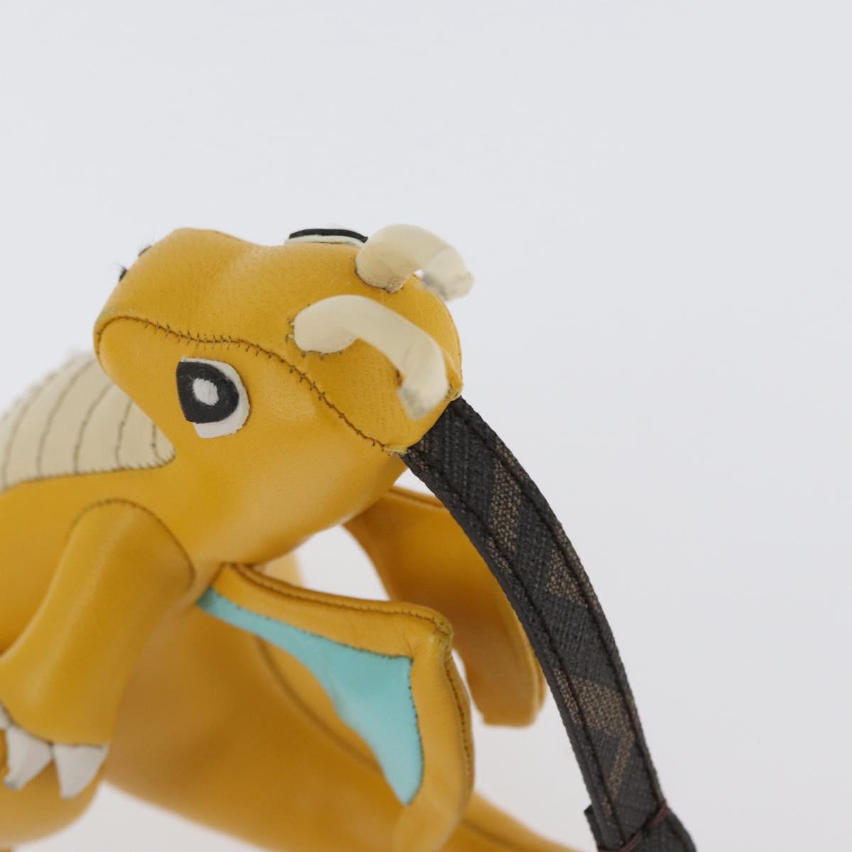 FENDI FENDI x FRGMT x POKÉMON Pokémon Charm Leather Yellow Auth