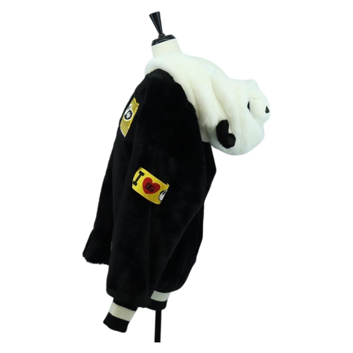 DOLCE&GABBANA D&G x Jujutsu Kaisen Fur Blouson Panda Jacket White