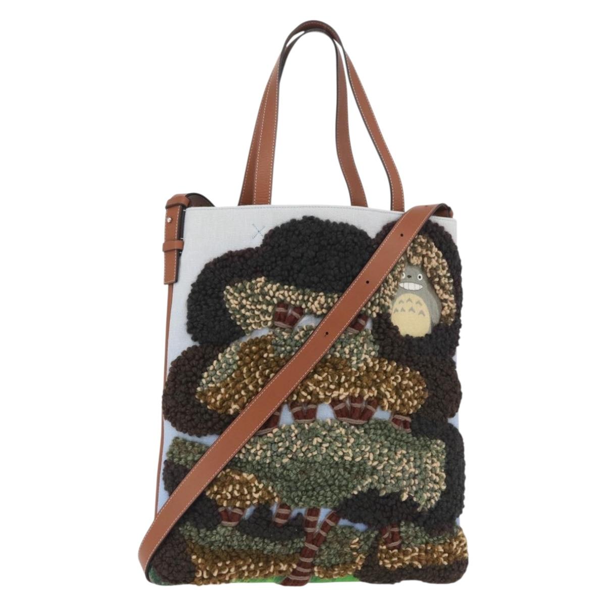 LOEWE × Studio Ghibli My Neighbor Totoro Bag 2way Brown Silver