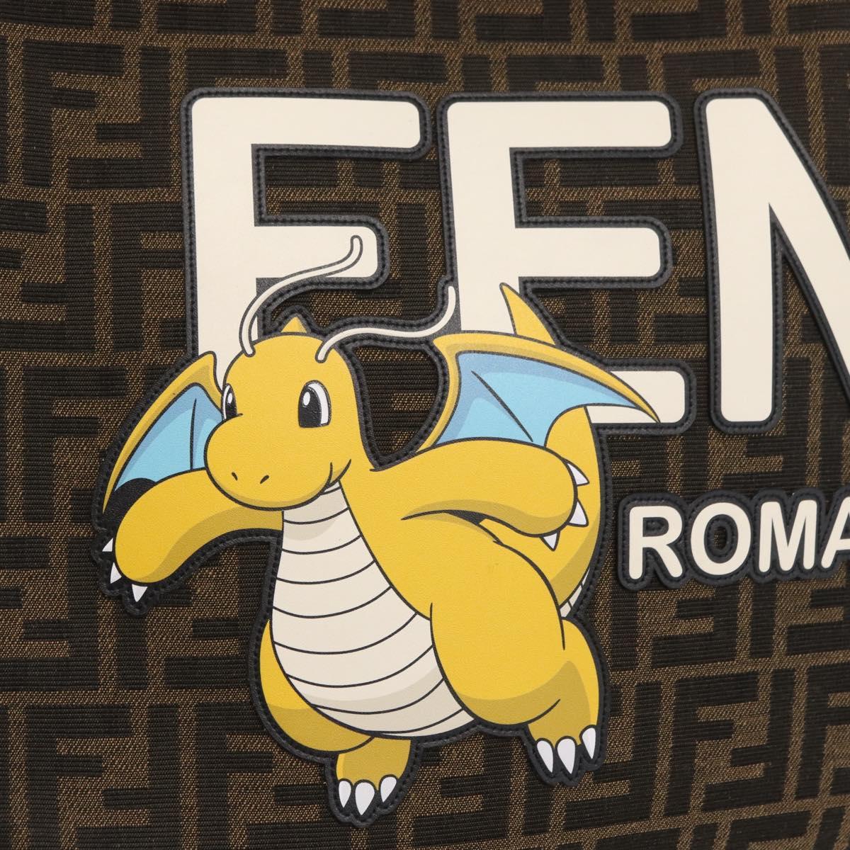 FENDI x FRGMT x POKÉMON Zucca Canvas Dragonfly Bag 2way Black Auth