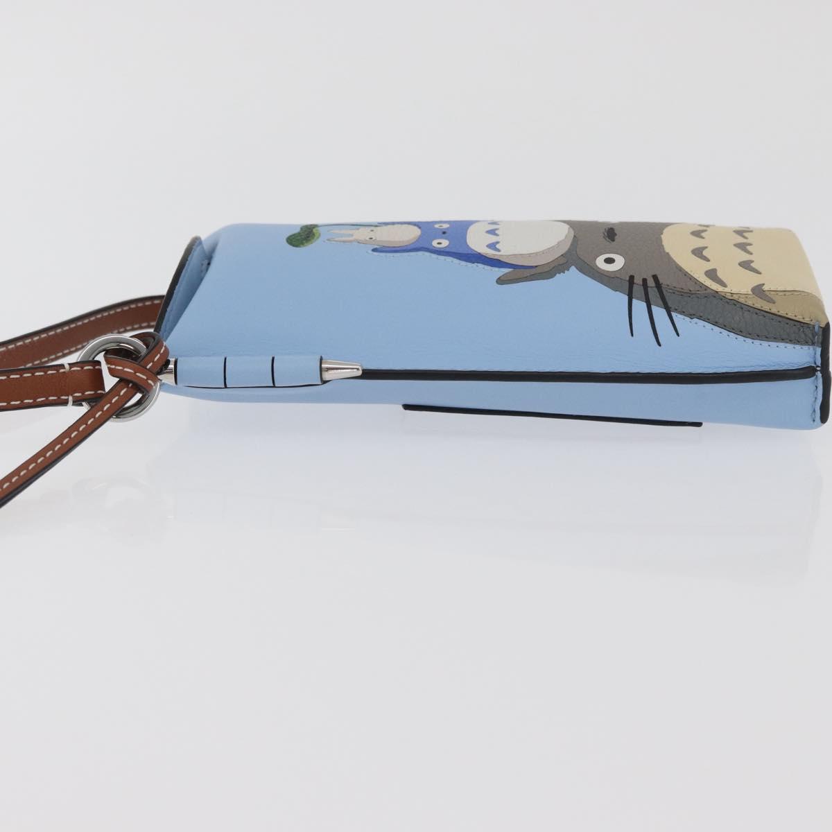 LOEWE LOEWE × Studio Ghibli My Neighbor Totoro Pouch Leather Blue