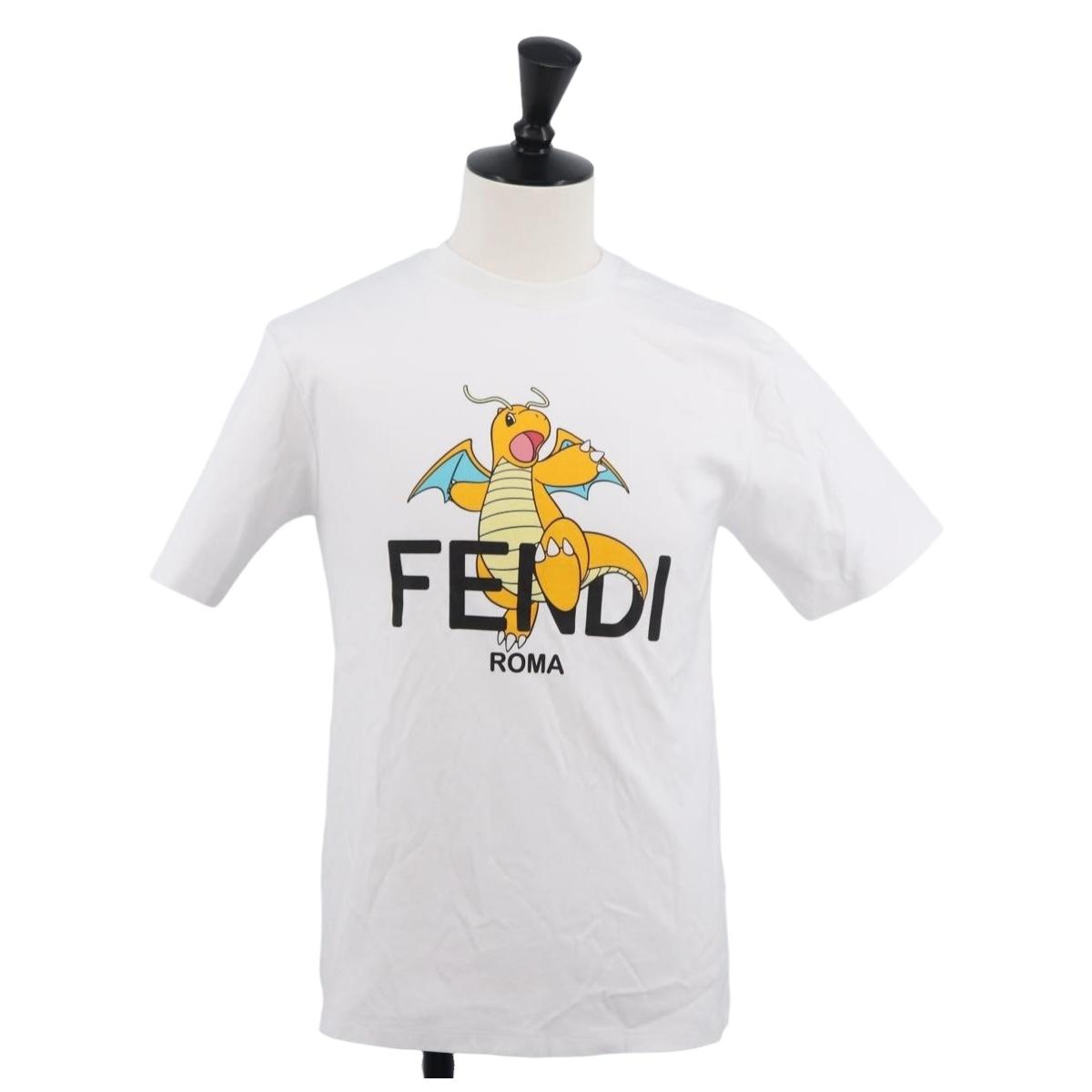 FENDI x FRGMT x POKÉMON Dragonite T Shirt Cotton XXS White Auth