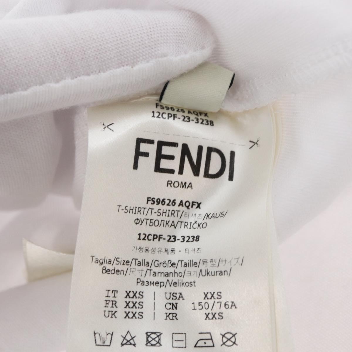FENDI x FRGMT x POKÉMON Dragonite T Shirt Cotton XXS White Auth