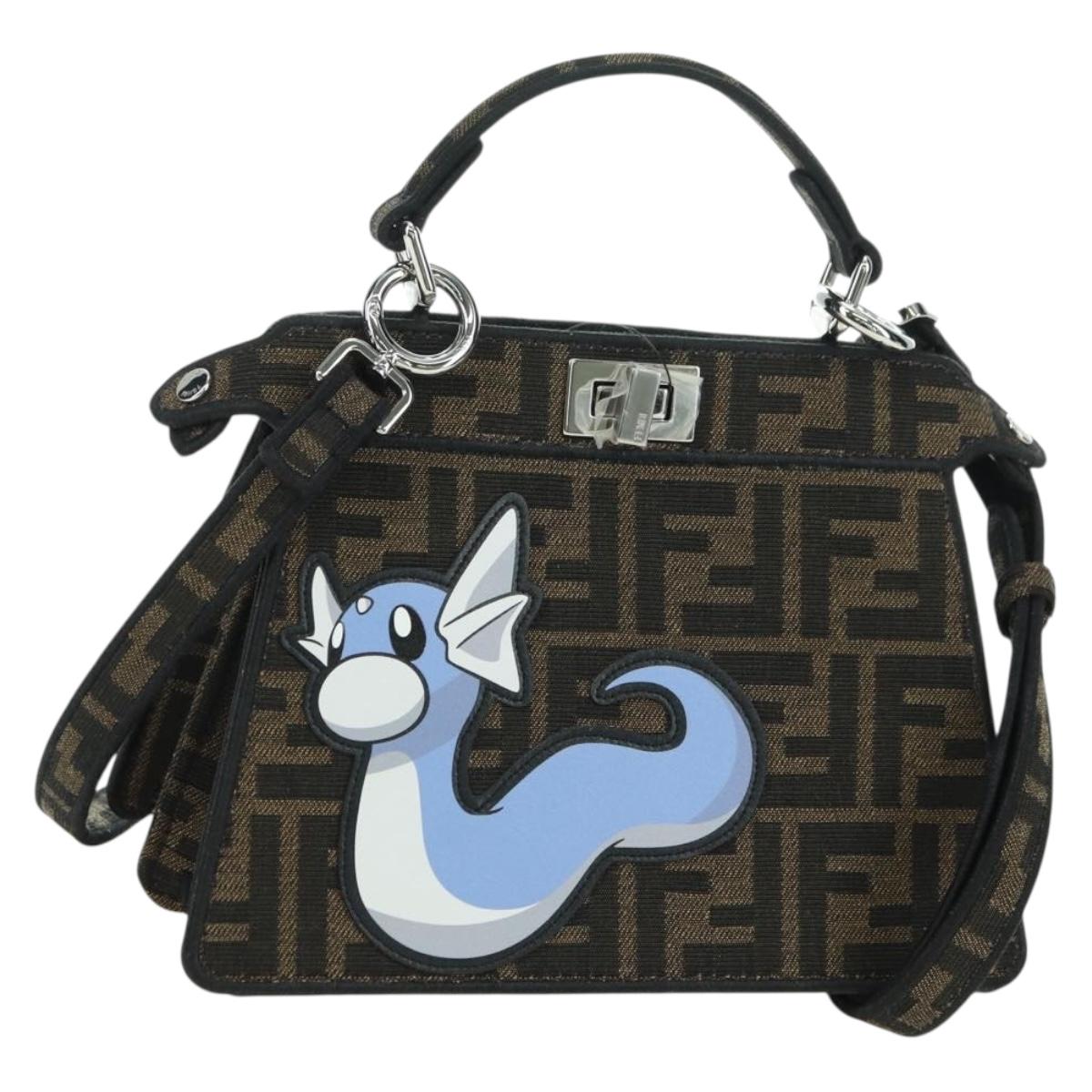 FENDI x FRGMT x POKÉMON Zucca Peek A Boo Dratini Bag 2way Brown