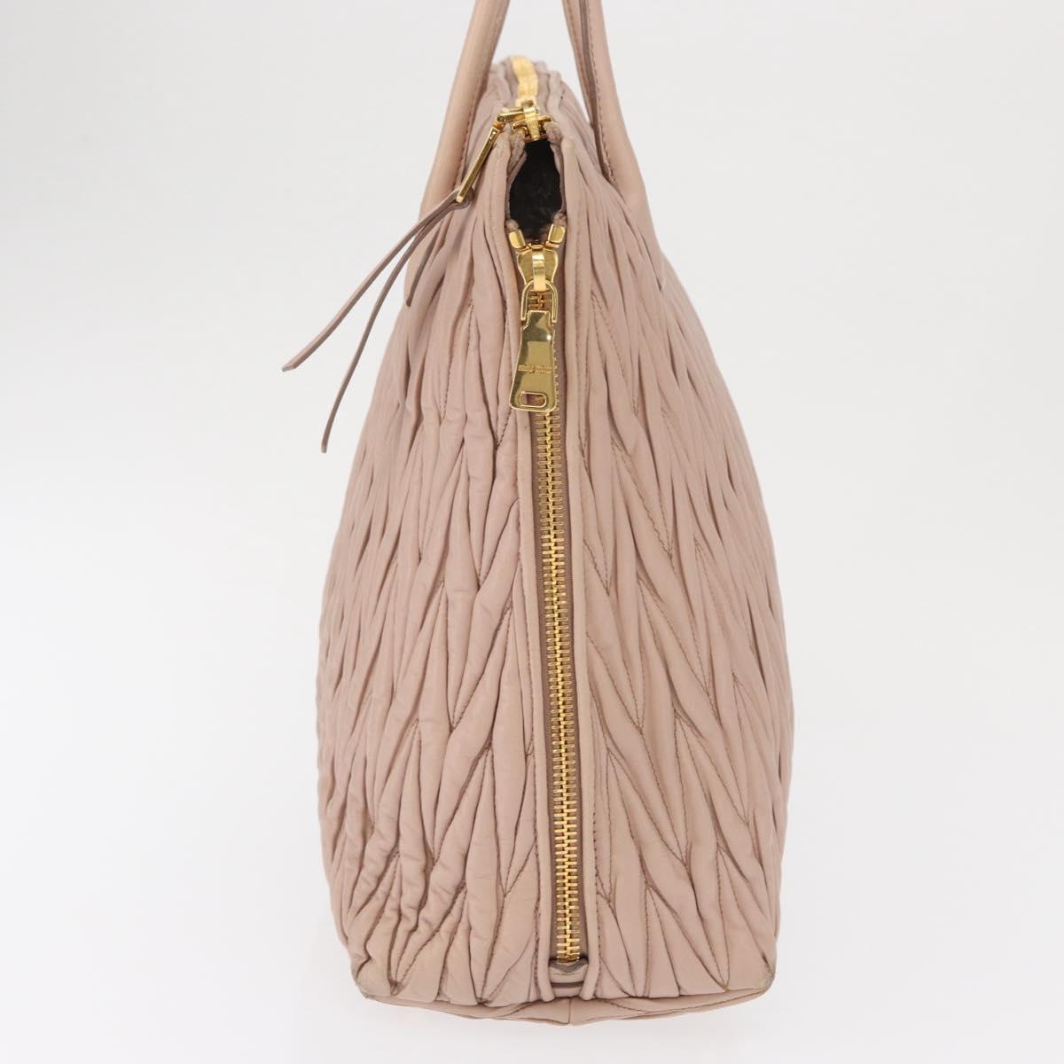 Miu Miu Matelasse Tote Bag Leather Pink Gold Auth 168121 | eBay