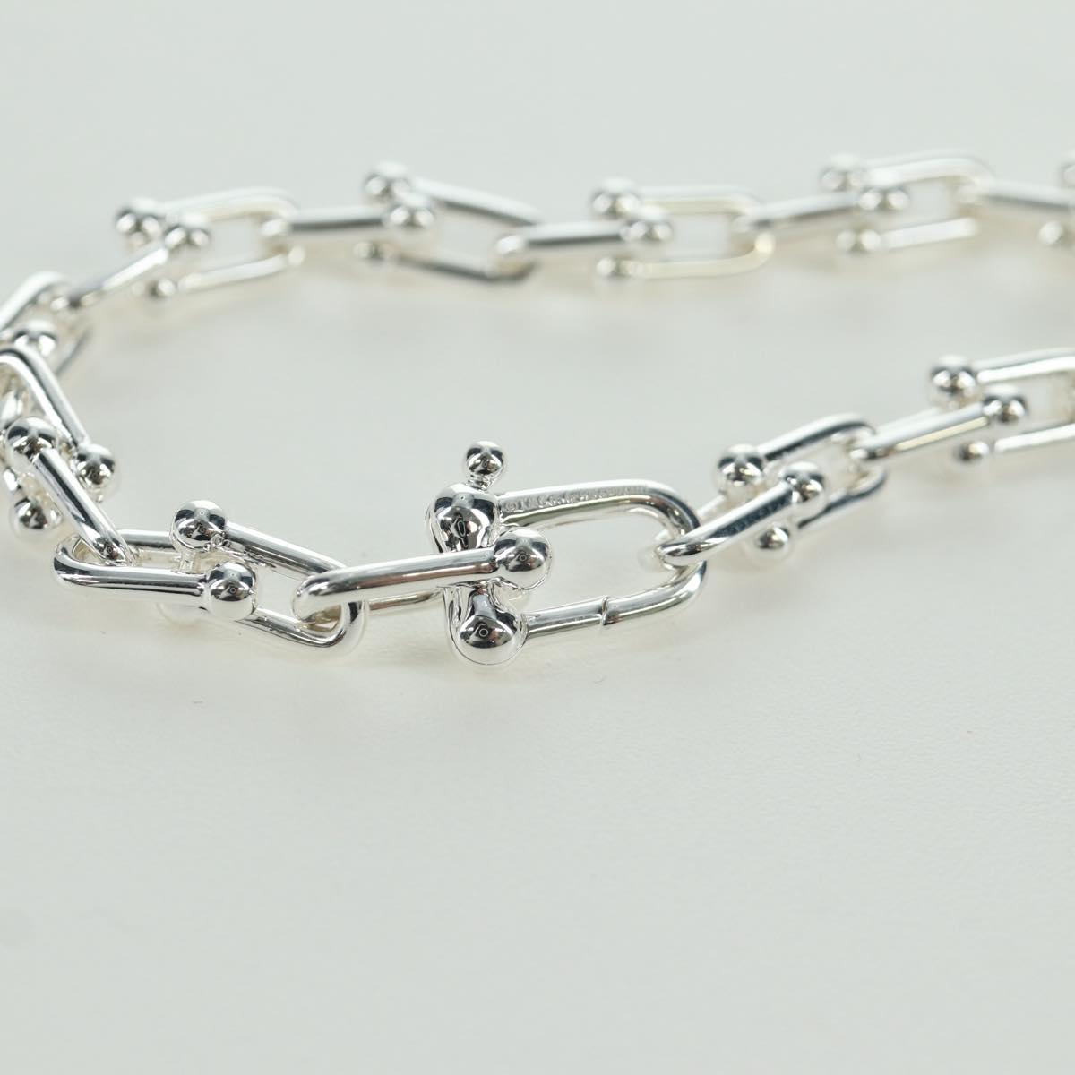 TIFFANY&Co. Hardware Small Link Bracelet Ag925 Silver Auth