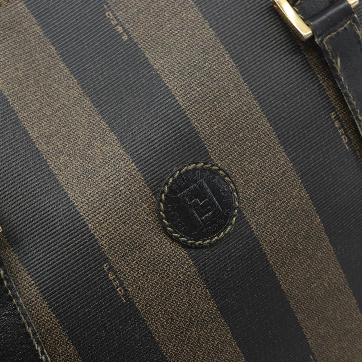 FENDI Pecan Canvas Tote Bag Brown Black Auth 168489 | eBay